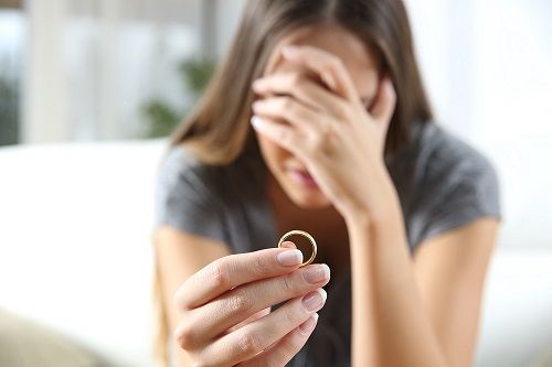 Woman getting divorced